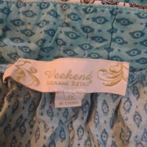 Weekend by Suzanne betro women's size 1x blouse shirt top - Picture 5 of 8